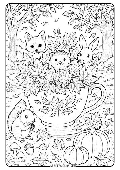 Fall Coloring Pages Adu