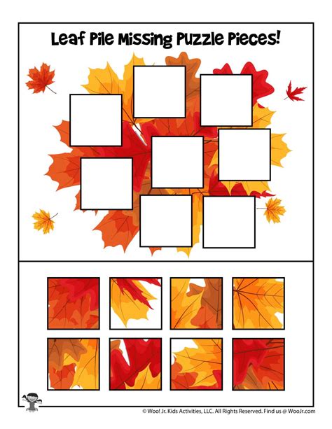 Fall Cut And Paste Patterns Worksheet All Kids Network