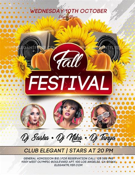Fall Festival Free Flyer PSD Template PSD FreePSDFlyer