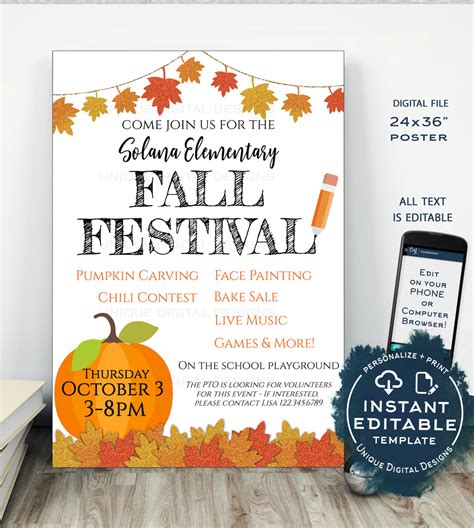 Fall Festival Invitation Templates