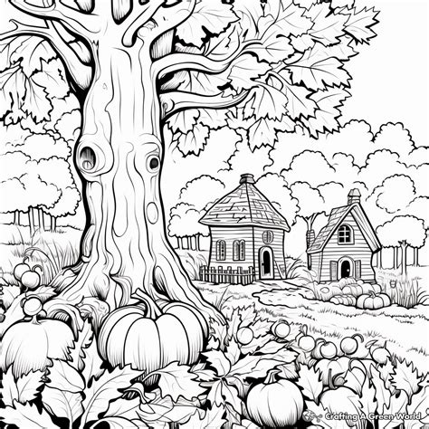 Fall Foliage Coloring Pages