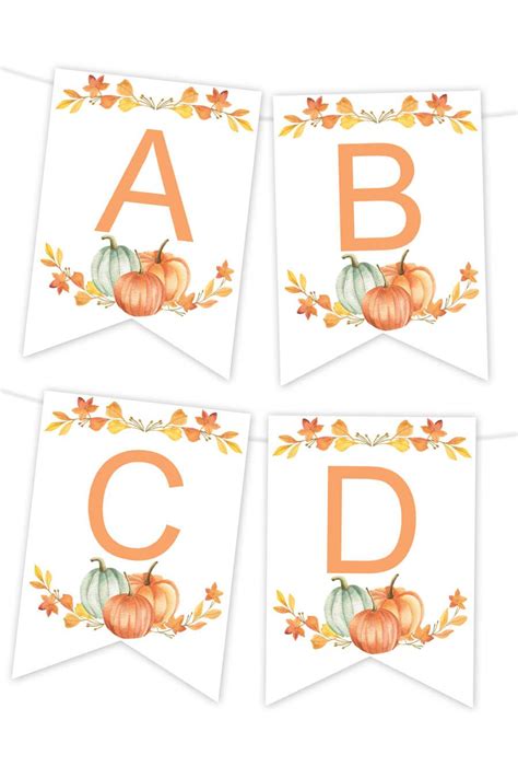 Fall Foliage Printable Banner Chicfetti Free printable banner, Free