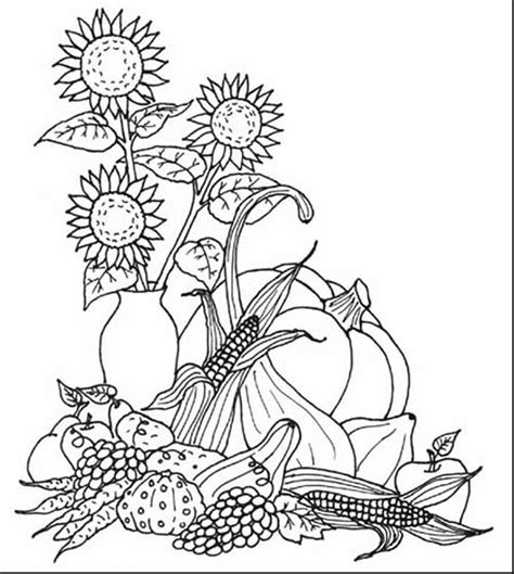 Fall Harvest Coloring Pictures