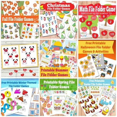 Fall Printables Resources File Folder Games Free File Folder Games Folder Games