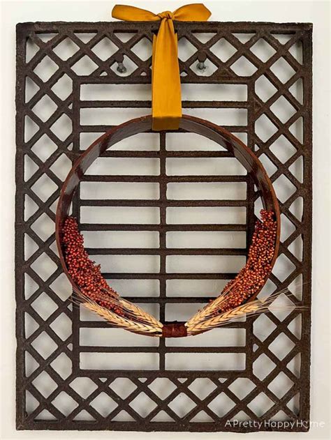 Fall Wreath Using a Concrete Form Tube A Pretty Happy Home
