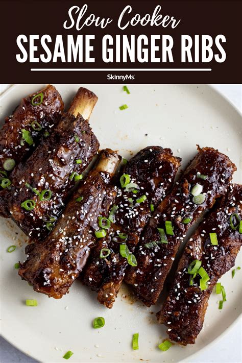 Fall-Off-the-Bone Slow Cooker Sesame Ginger Ribs