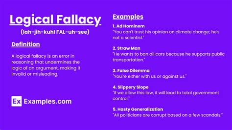 Fallacy Examples Answers