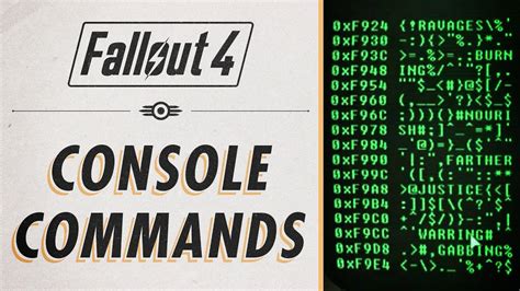Fallout 4 cheats and console commands 