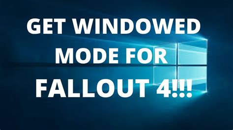 Fallout 4 windowed mode mod.  Jun 3, 2024 · Fallout 4 windowed mode p...