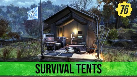FO-76 Enclave Mobile Relay Survival Tent First Look Review - How To Place Survival Tent GuideThis is a Season 14 Score Board Reward at Rank 61 for Fallout 1s.... 