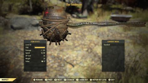 Fallout 76 meat tenderizer. The Fallout Networks subreddit for Fallout 76. Guides, builds, News, events, and more. Your #1 source for Fallout 76 Members Online • ... so I looked into it and the internet says the effect of Tenderizer can repeatedly stack up to 40% bonus damage, which would in theory give a 40% damage increase after landing 4 bullets making it essential ... 