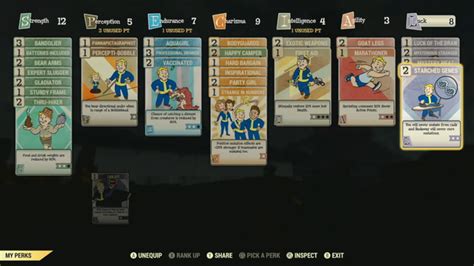 Fallout 76 perk builder. This build is the culmination of quite a bit of research. ... - S.P.E.C.I.A.L And Perk Cards - ... Fallout 76 remains vague about the entire workings of Stealth. Some people claim one thing is the true way to do it, others claim something else. Here are some things to keep in mind, from what I've read and what I've played, but don't ... 