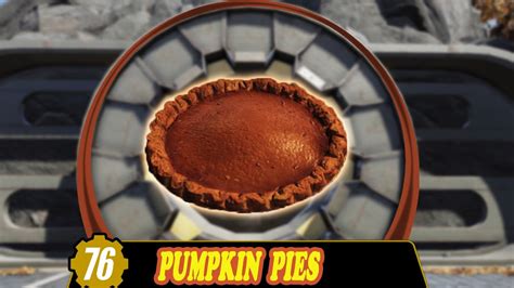 Fallout 76 pumpkin pie. This is a comprehensive guide to make one of the best herbivore foods in the game. Enjoy! 