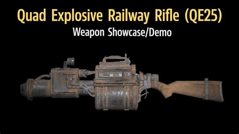 The Fallout Networks subreddit for Fallout 76. Guides, builds, News, events, and more. ... Discussion So, my main weapon is a Quad explosive railway rifle wich I got on my first roll for my first railway! For my second weapon, should I use a quad FFR + 1 perception combat rifle, or a Quad faster movement aiming + 25 damage aiming Fixer? This is .... 