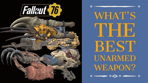 Fallout 76 unarmed weapons. In Fallout 76, you can find Bobbleheads while exploring Appalachia, and can be collected - but they have changed in the way they affect the player. ... Increases Melee Weapon damage by 20% for 1 ... 