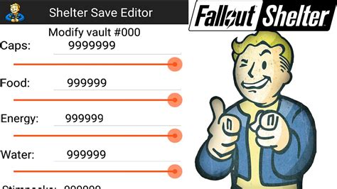 Fallout Shelter Save Editor. 