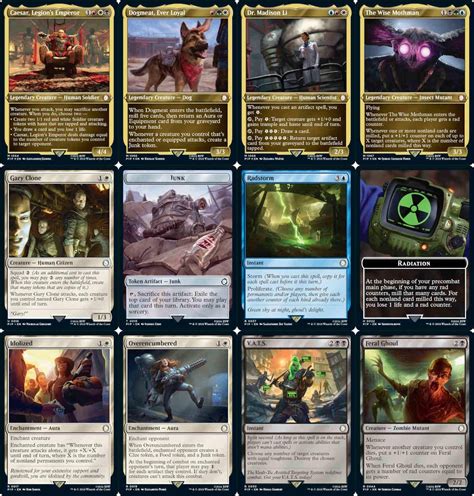 Fallout mtg cards. Magic: The Gathering (MTG) is a popular trading card game that has captured the hearts of millions around the world. One of the key aspects of MTG is building a winning deck, and o... 
