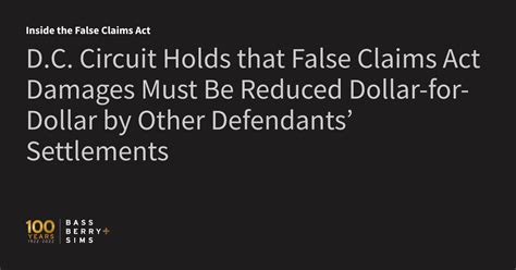 False Claims Act Damages: D.C. Circuit Says Government Cannot …