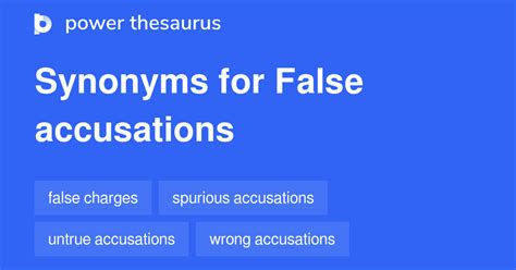 False accusations synonym.  Find 271 synonyms for False Accusations to ...
