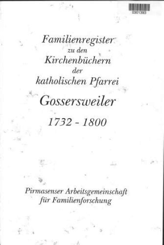 Familienregister zu den kirchenbüchern der katholischen pfarrei gossersweiler 1732 1800. - Andrea b geffner business english a complete guide.