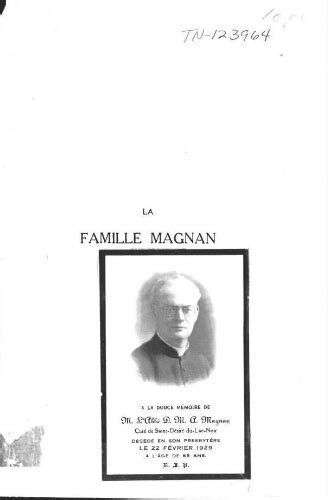 Famille magnan, établie à charlesbourg en 1665. - Ultima guida non ufficiale ai misteri dell'analisi di harry potter del libro 6.