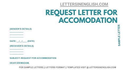 Family Accommodation Request Letter - Letters in English