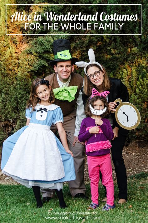 Family Alice in Wonderland Costumes with Easy DIY Tutorials