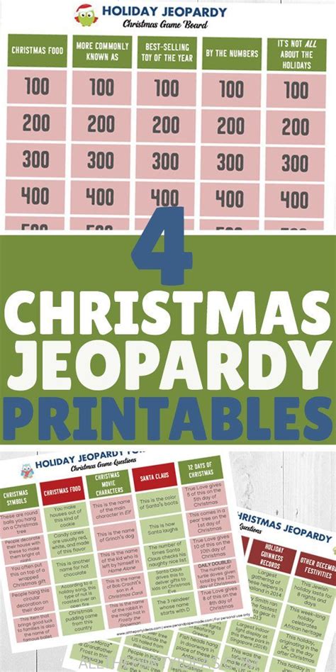 Family Christmas 2024 Jeopardy Template