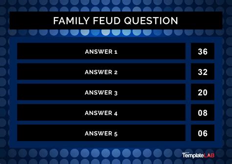 Family Feud Template Pdf