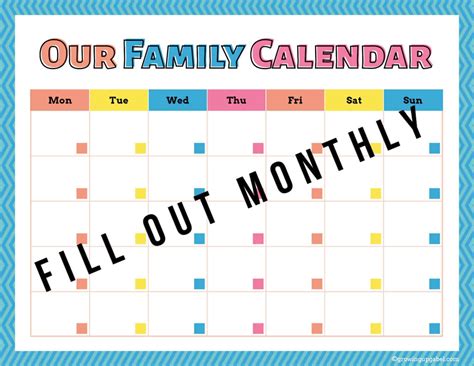 Family Planning Calendar