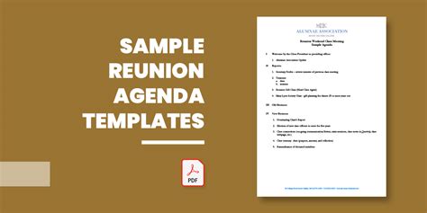 Family Reunion Program Template Simple Template Design