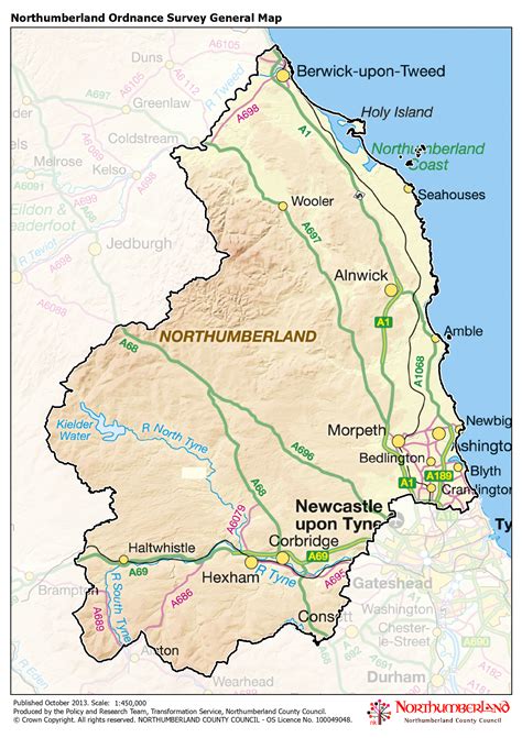 Family Shopper Map - Northumberland, United Kingdom