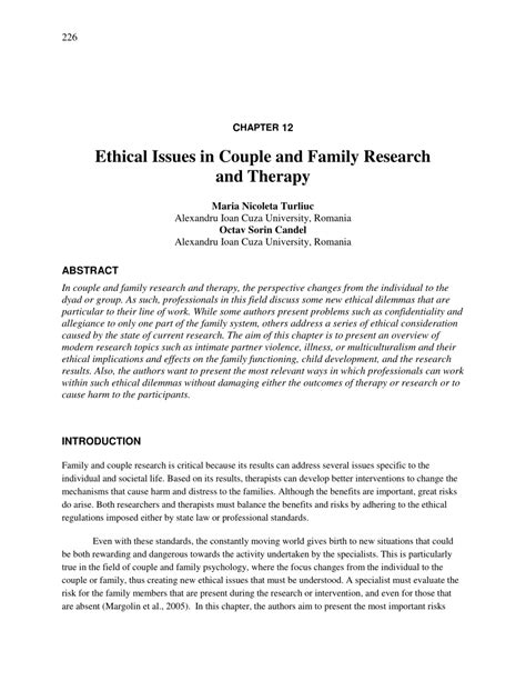 Family Therapy Ethics Case Study - 3688 Words