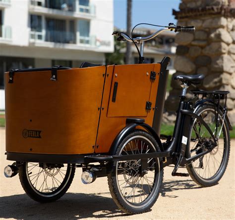 Family cargo bike. Our family ebike models come with 250W rear hub motors, up to 75+ km per charge, and a payload capacity between 125 - 158 kgs. We feature step-through frame options to provide easy access for mounting, riding, stopping and managing the weight of your passengers. While riding, our ebikes come with different levels of pedal assist to help you ... 