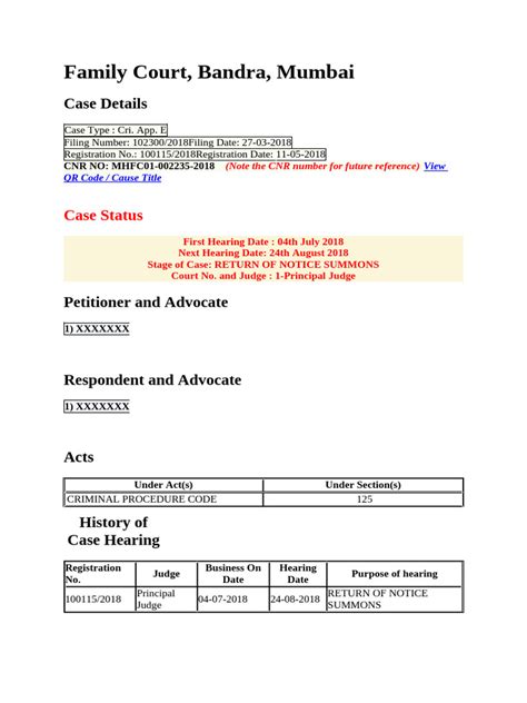 Family court status check. .  Check Family Court, Bandra Case Status Enter your case d...