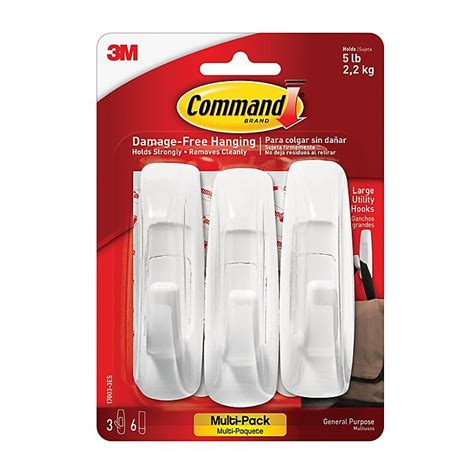 Product details page for 3M Command Damage-Free Small Wire Hooks, 3 ct. is loaded. . 