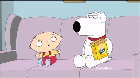 Family guy wheat thins. Jan 23, 2012 · One of my favorite shows over the last ten years has been Family Guy. While the show has had its ups and downs, there are many quoteable scenes that I have 