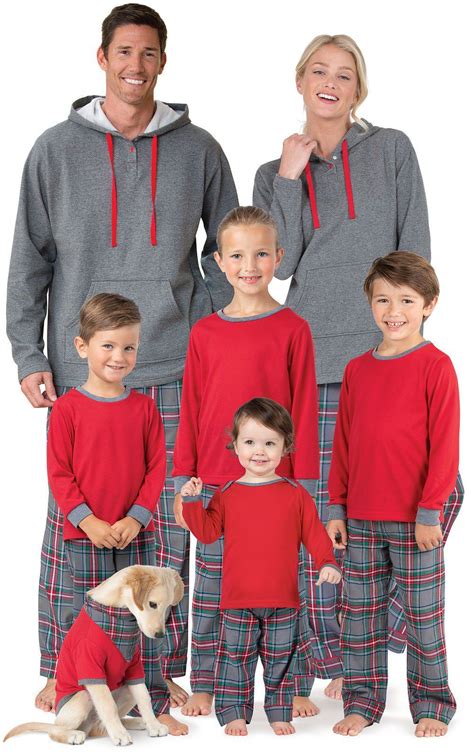 Family matching pajama. Candy Cane Fleece Matching Family Pajamas Made of featherweight fleece to be fluffy soft and toasty warm, these pajamas will have everyone in the family feeling festive. Long-sleeved, button up tops with single breast pocket and notched collar. Full-length pants with elastic waists; adults with drawstrings. 