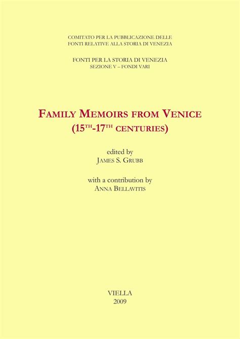 Family memoirs from venice (15th 17th centuries). - Interviewliteratur zum leben in der ddr.