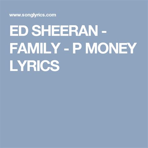 Family money lyrics. [Chorus] Money gon' love me and I'm gon' love it Money gon' be there, always for me Money gon' save me, hold it in my other hand Money get insecure, put it in a rubber band You know we getting ... 