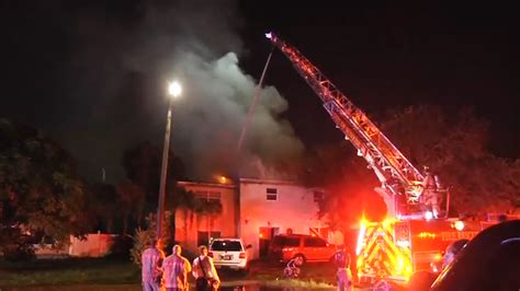 Family of 9 left homeless after Sunrise home breaks out in flames overnight