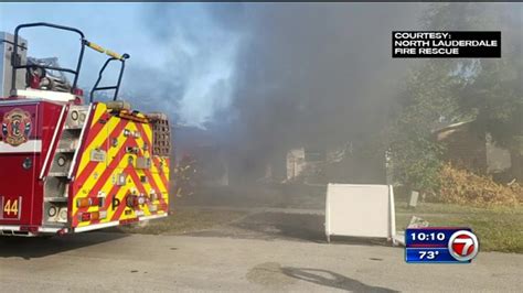 Family who escaped burning mobile home in North Lauderdale say they’ve lost everything