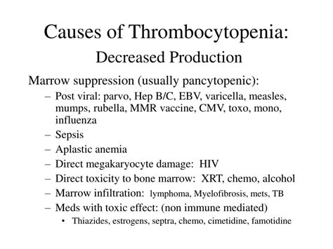This topic review discusses drug-induced immune thrombocytopenia (DITP), in which the mechanism involves antibody-mediated platelet destruction caused by exposure to a drug that leads to isolated thrombocytopenia (without anemia or leukopenia).. 