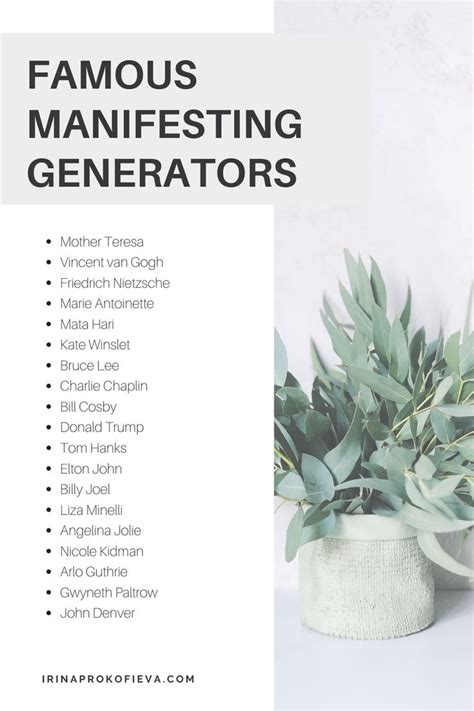 Famous Human Design Generators in 2021 Human design, Human design system, Human