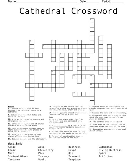 The Crossword Solver found 30 answers to "famous cathedral twon", 5 letters crossword clue. The Crossword Solver finds answers to classic crosswords and cryptic crossword puzzles. Enter the length or pattern for better results. Click the answer to find similar crossword clues..