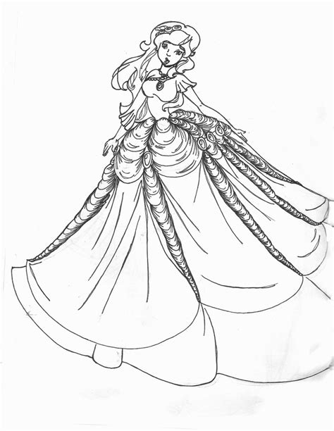 Fancy Dress Coloring Pages