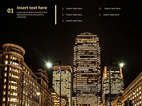 Fancy Night View Free Powerpoint SampleTemplatesSlides