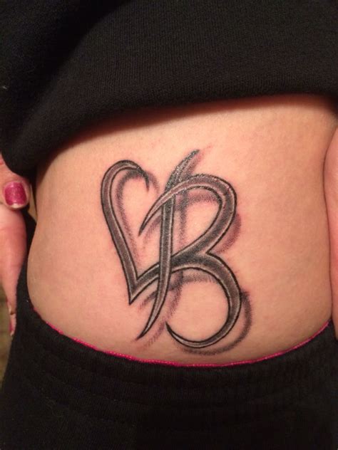 Fancy letter b tattoo. Build your custom tattoo from our hundreds of tattoo lettering fonts. You can also set the curve, add text, image, angels and quotes as well. 