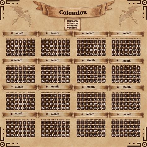 Fantasy Calendar Generator