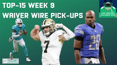 Fantasy Football Week 9 Waiver Wire: Adrian Peterson, Taysom Hill …